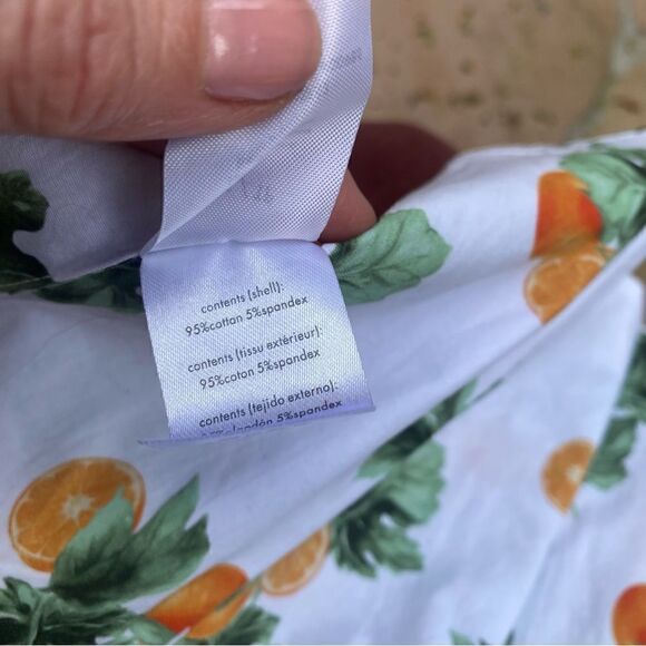 WeWoreWhat Orange Fruit Print Straight Neck Corset Crop Top size XS NWT - Picture 5 of 12